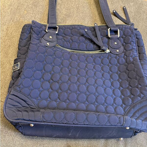 Vera Bradley Navy Quilted Pattern Bag